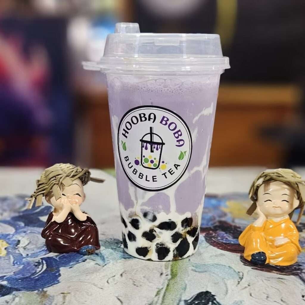 Hooba Boba taro bubble tea with chewy boba pearls, opposite VIT 3rd Gate, Vellore